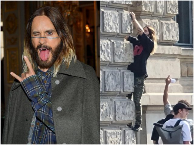 ホテルの壁をよじ登る！51歳ジャレッド・レトが27歳モデルとデート