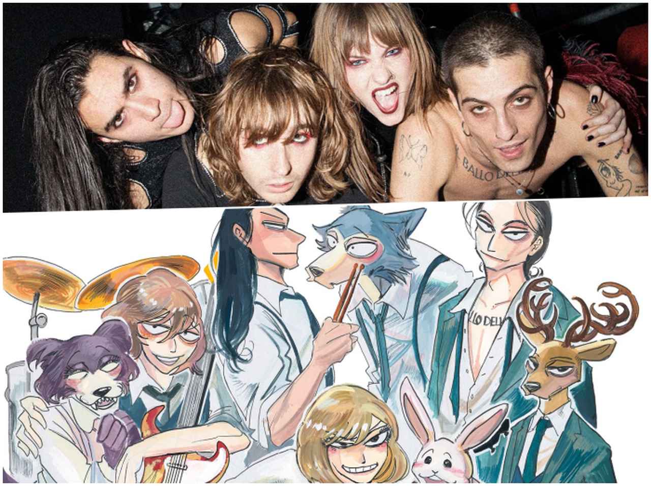 マネスキン、大ファンと明かす『BEASTARS』と最新MVでコラボ!来日時には作者との交流も