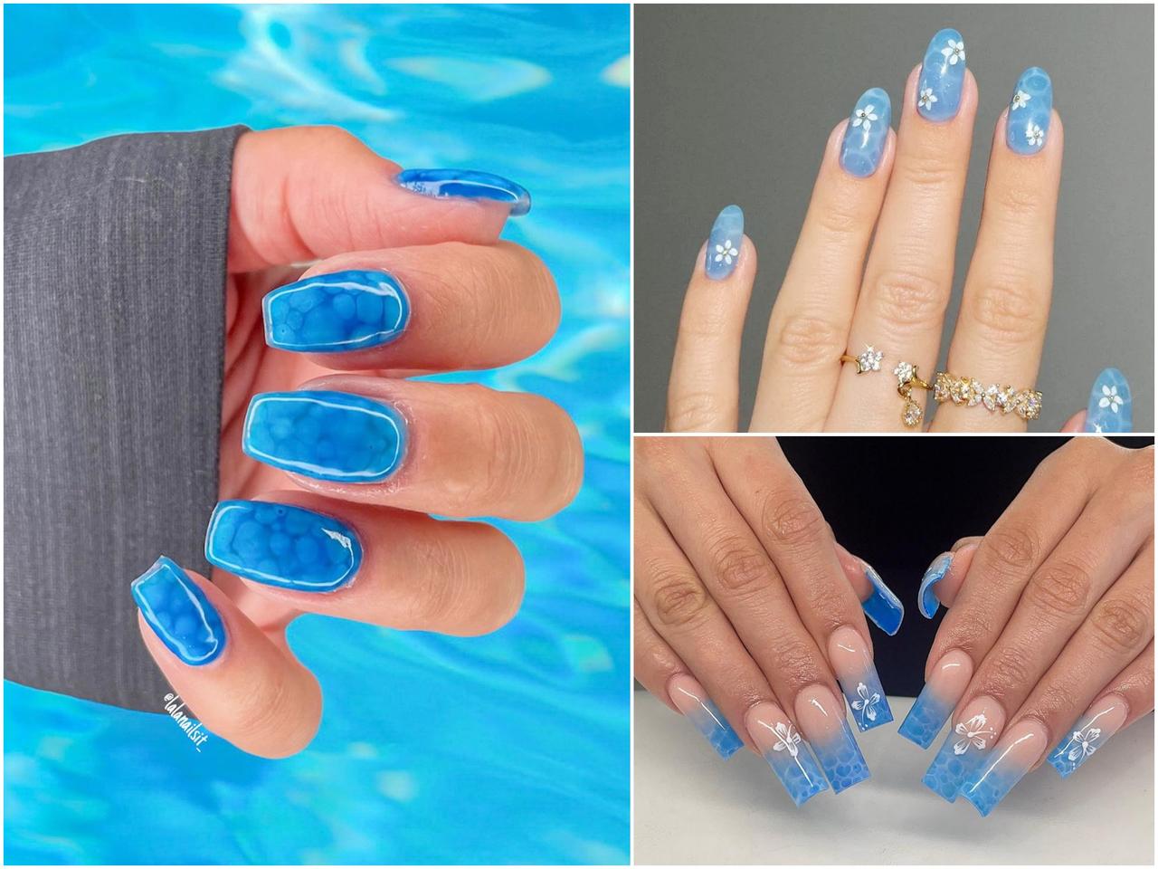 今年の夏は「プールウォーターネイル」で決まり!海外のオシャレなネイルデザイン集