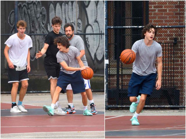 ティモシー・シャラメが爽やかすぎる！大御所俳優と路上コートでバスケ