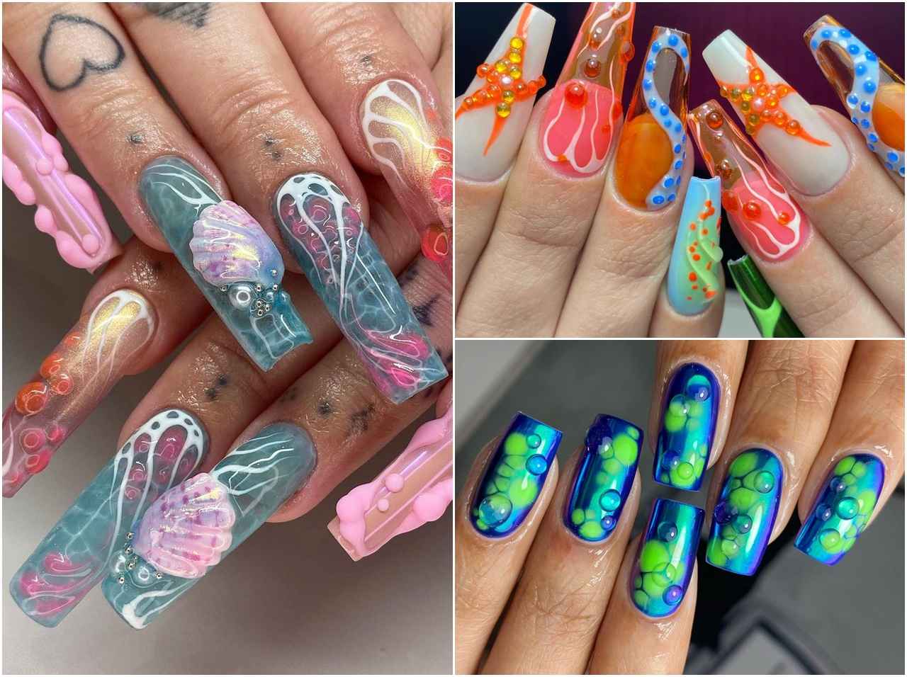 夏っぽい「マーメイドコアネイル」に注目!海外でトレンド入りするデザイン5選