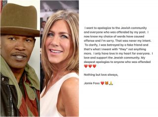 【解説】“反ユダヤ的”投稿&いいね騒動。一体何があった? ジェイミー・フォックスとジェニファー・アニストンが釈明