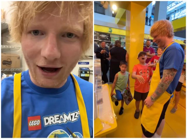 エド・シーラン、レゴストアの店員として現れて客を驚かせる