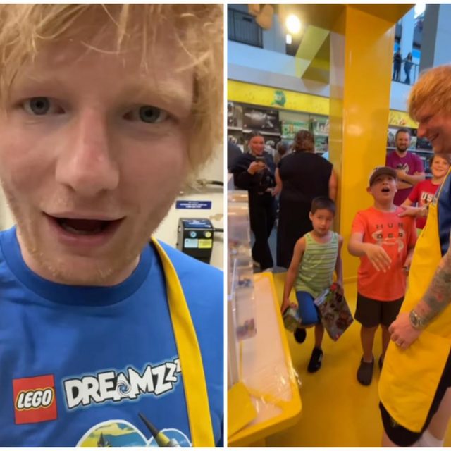 エド・シーラン、レゴストアの店員として現れて客を驚かせる