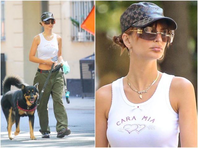 エミリー・ラタコウスキー、ボーイッシュな90年代風コーデ【セレブの最新スタイル】