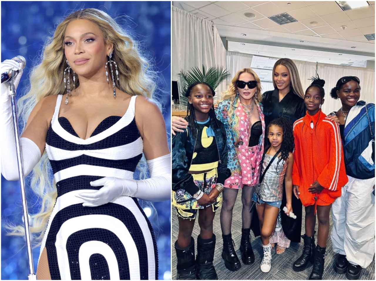 退院したマドンナがビヨンセの公演へ、ビヨンセの“粋な演出”にマドンナ感激