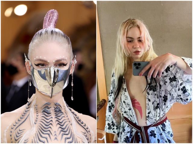 エイリアンの体を目指すグライムス、日本で浴衣から『未完成のタトゥー』がチラ見え