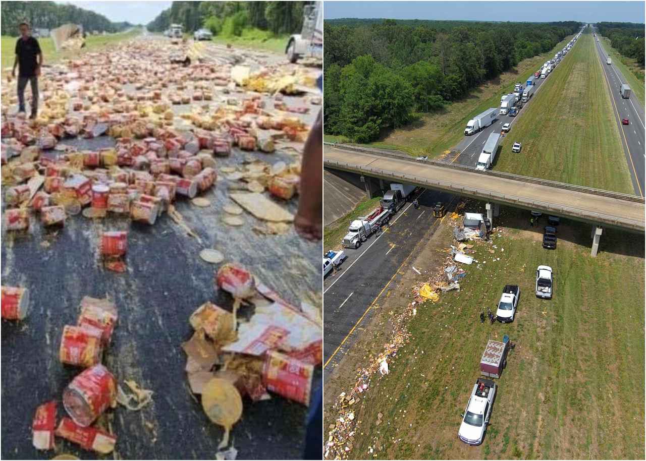 『ナチョス』運ぶトラックが横転して高速封鎖、運輸局「タコスはいかがですか？」とノリノリ