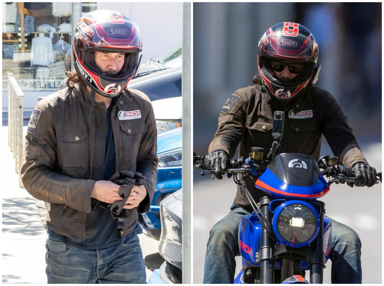 キアヌ・リーブス、自分が手がけたバイクを休日に乗り回す