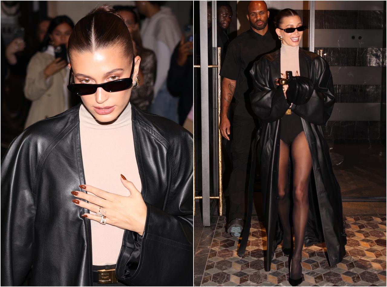 ノーパンツ姿で友達と夜遊びするヘイリー・ビーバーを激写