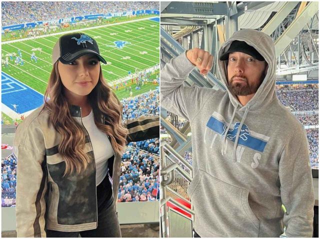 エミネムの娘ヘイリー、親子でNFL観戦中にテイラー・スウィフトをイジる