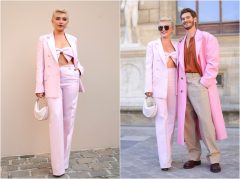 フローレンス・ピュー、グラマラスなピンクスーツスタイル【セレブの最新スタイル】