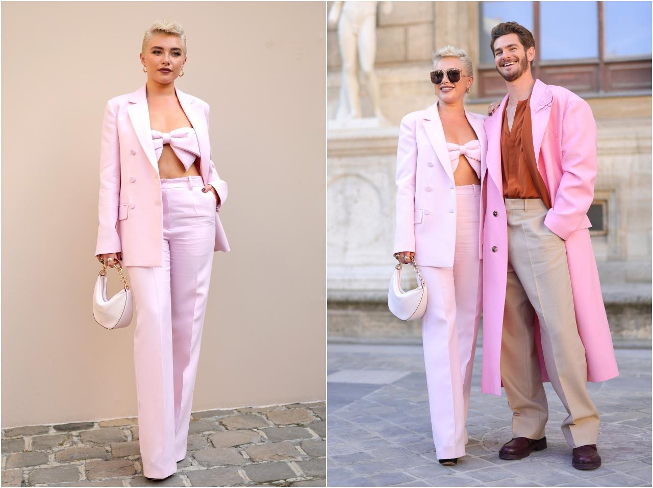 フローレンス・ピュー、グラマラスなピンクスーツスタイル【セレブの最新スタイル】