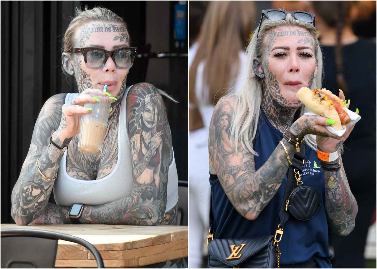 『英国で最もタトゥーが入っている女性』がタトゥー前の写真を公開して批判に皮肉たっぷりに反応