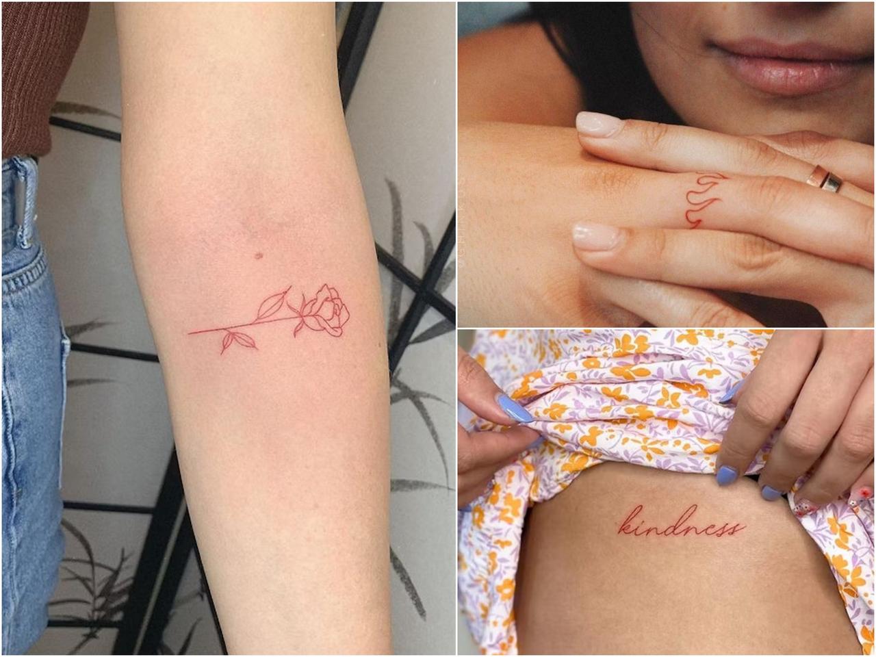 「赤インク」が可愛い！海外のオシャレなプチタトゥー8選