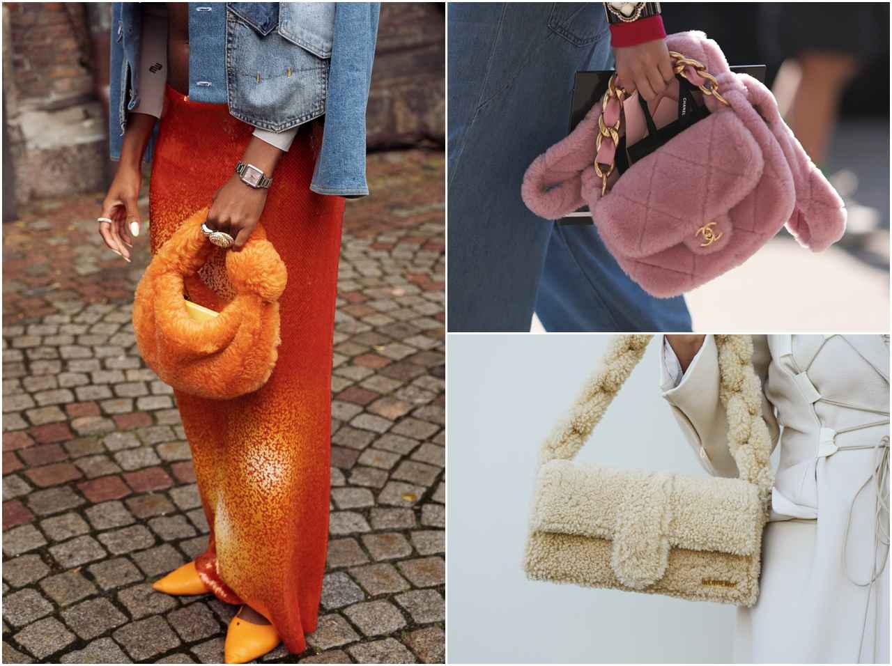 秋冬バッグはファー＆ボアで決まり！海外のストリートスナップがお手本の取り入れ方