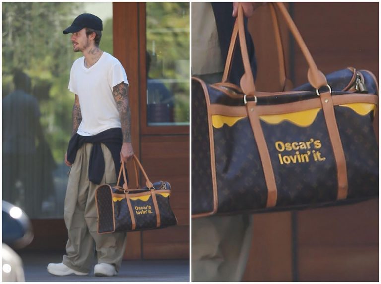 ジャスティン・ビーバーの愛犬は「特製のヴィトンのキャリーケース」でお出かけ【写真アリ】