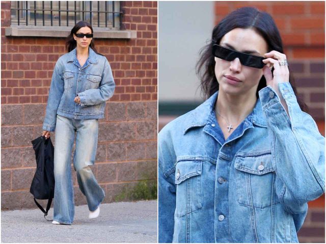 イリーナ・シェイク、オーバーサイズなデニムオンデニムスタイル【セレブの最新スタイル】