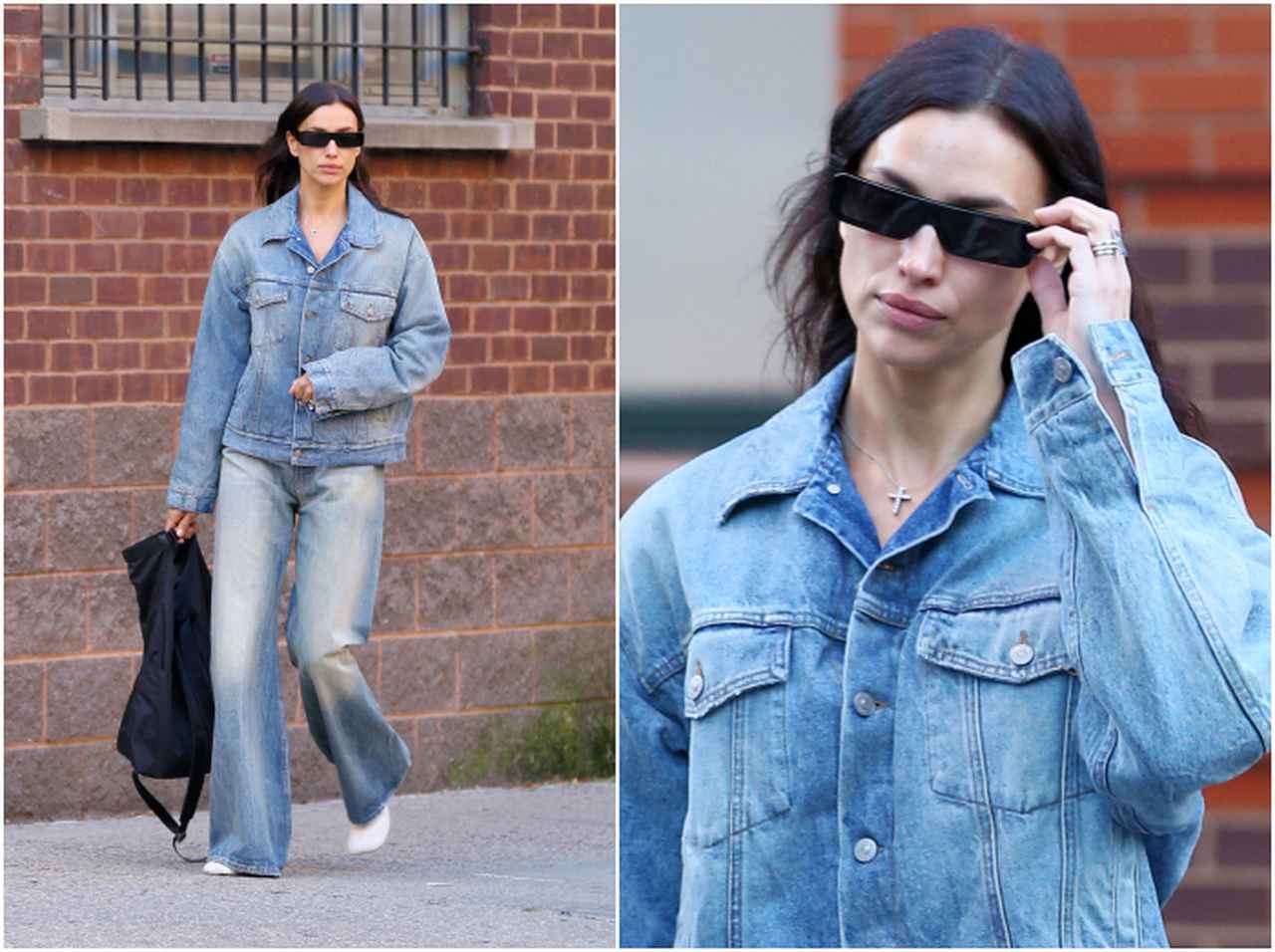 イリーナ・シェイク、オーバーサイズなデニムオンデニムスタイル【セレブの最新スタイル】