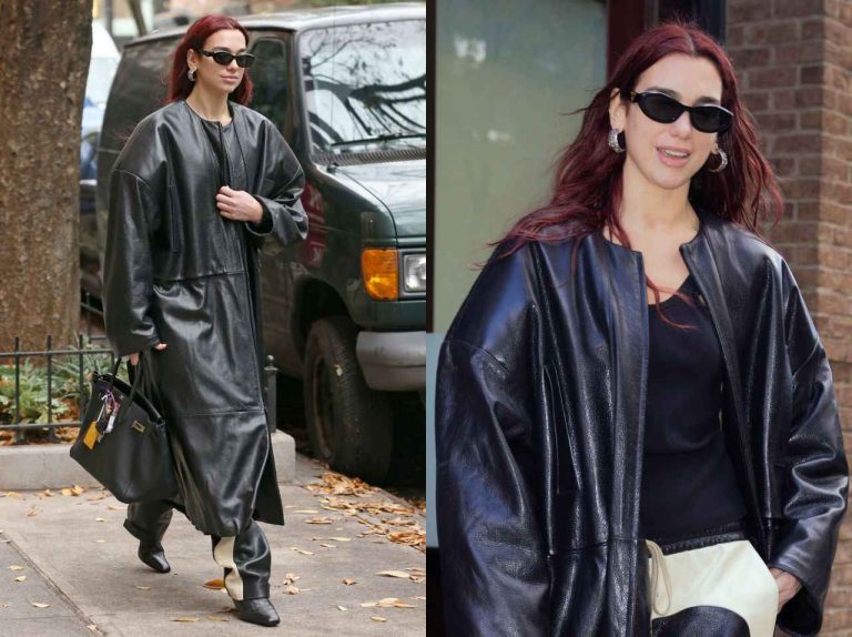 デュア・リパ、黒レザーで魅せる秋冬スタイル【セレブの最新スタイル】