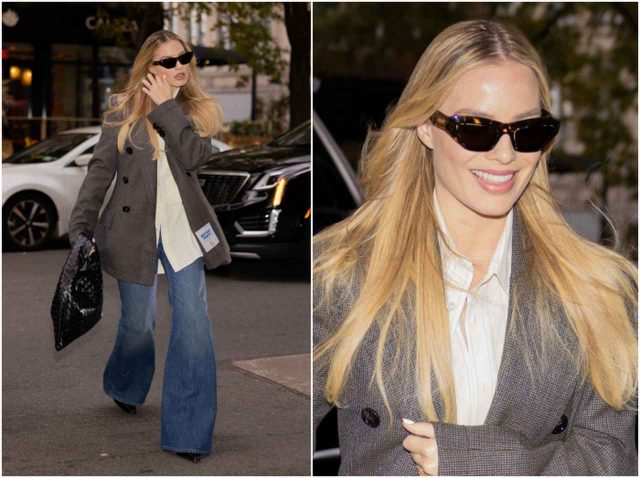 マーゴット・ロビー、80年代風ジャケットスタイル【セレブの最新スタイル】