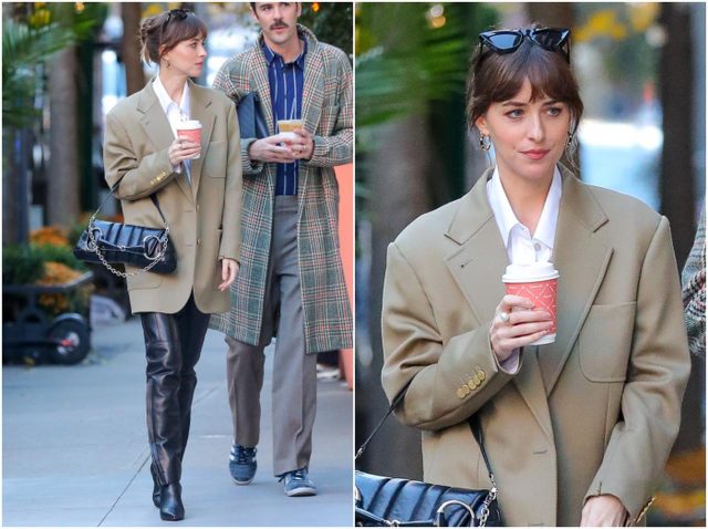 ダコタ・ジョンソン、スパイスを効かせたジャケットコーデ【セレブの最新スタイル】