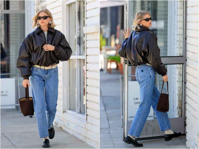 エルザ・ホスク、絶妙シルエットで仕上げるボンバージャケットコーデ