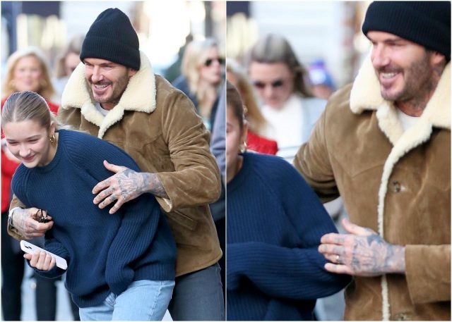 世界のベッカムが12歳娘にデレデレ【写真】