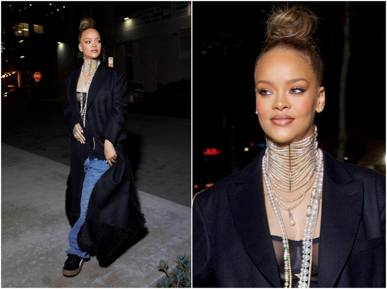 リアーナ、日本人デザイナーのコートをまとってレーベルを訪問