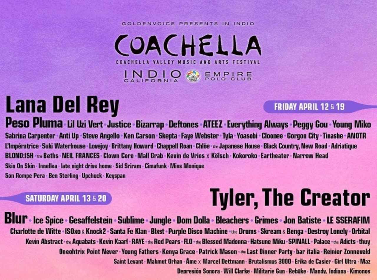 日本の人気アーティストが2024年コーチェラ・フェスに出演決定