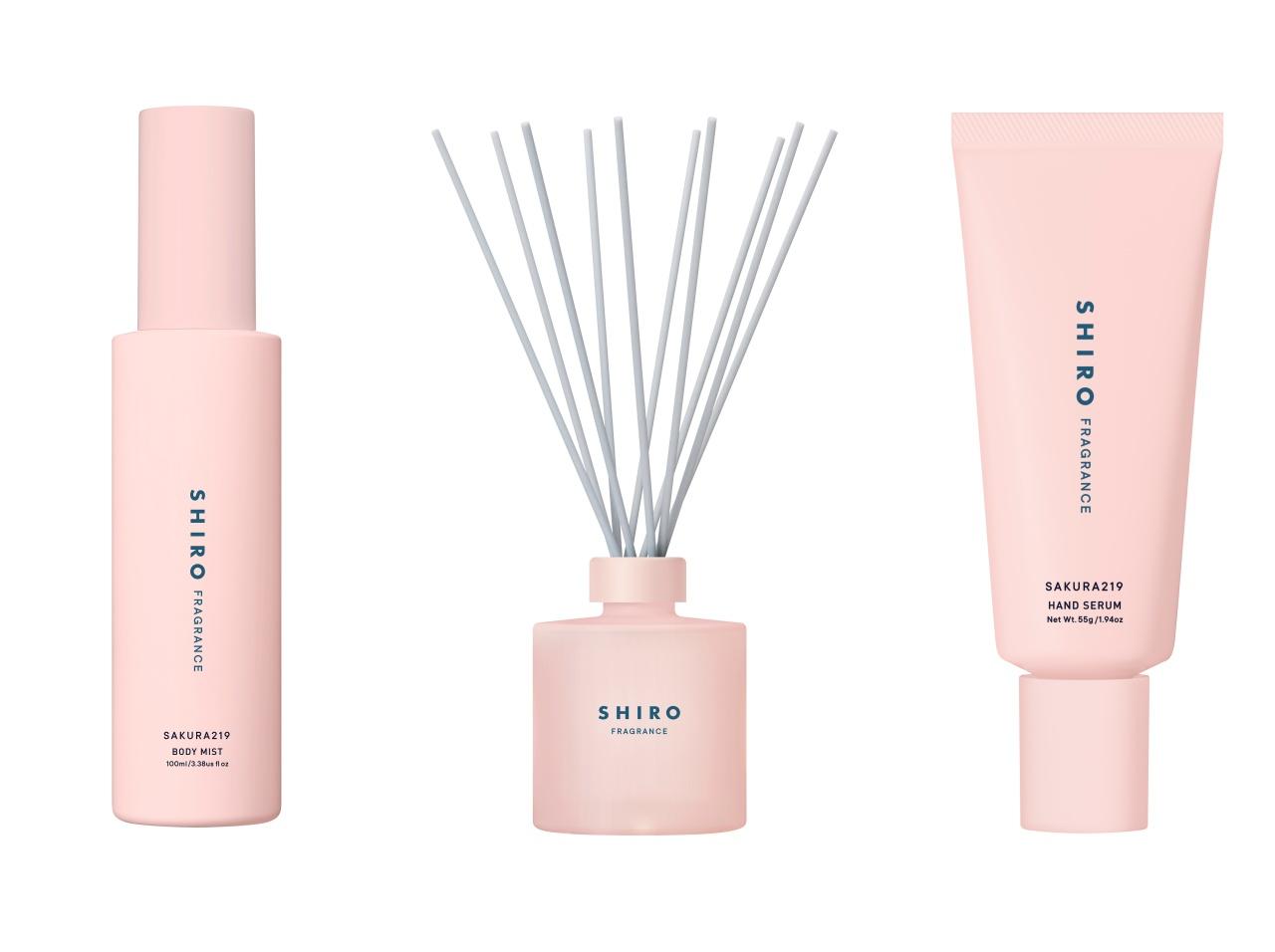 SHIRO、ピンクの容器に入った限定フレグランス「さくら219」発売