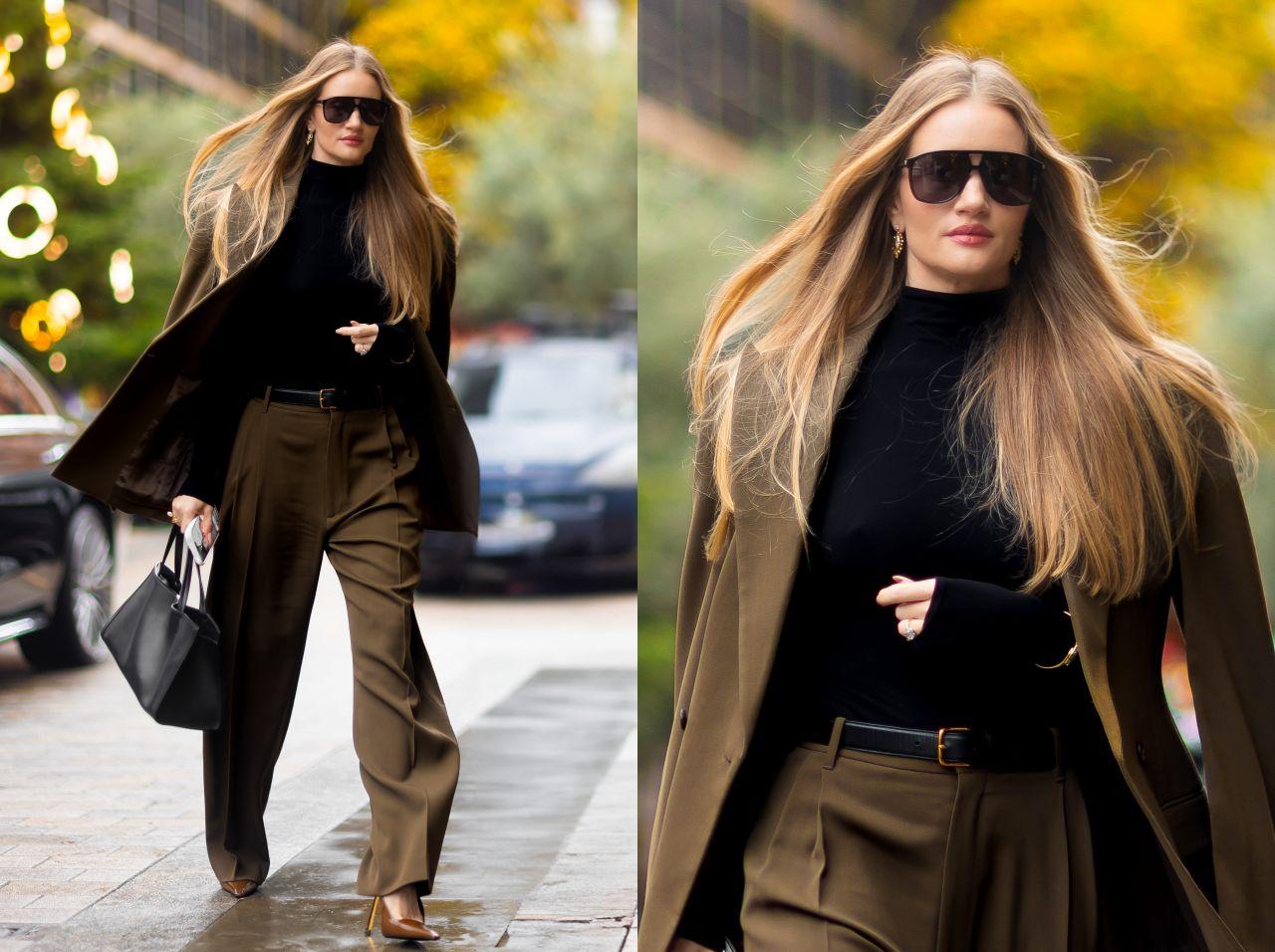 ロージー・ハンティントン・ホワイトリー、アーバンシックなスーツスタイル【セレブの最新スタイル】