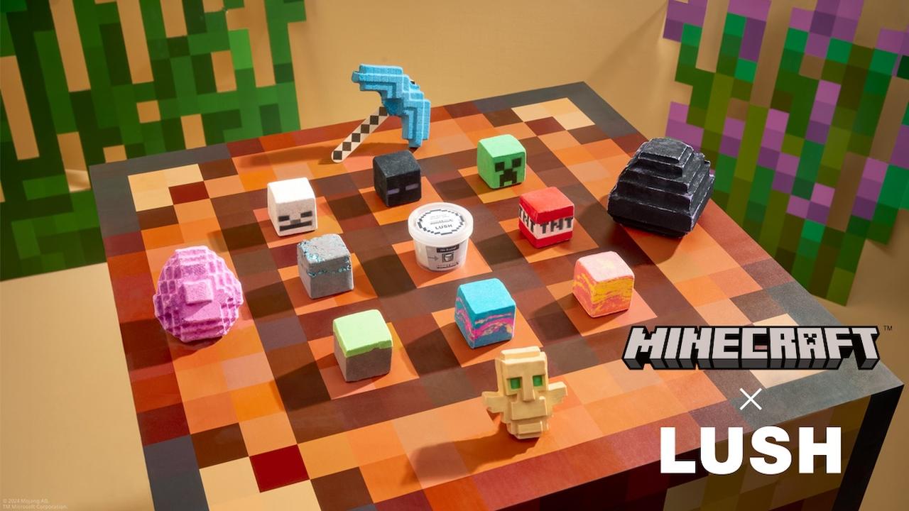 ゲームに登場するブロックやモブ、ツールから着想　「Minecraft x Lush」限定コレクション発売