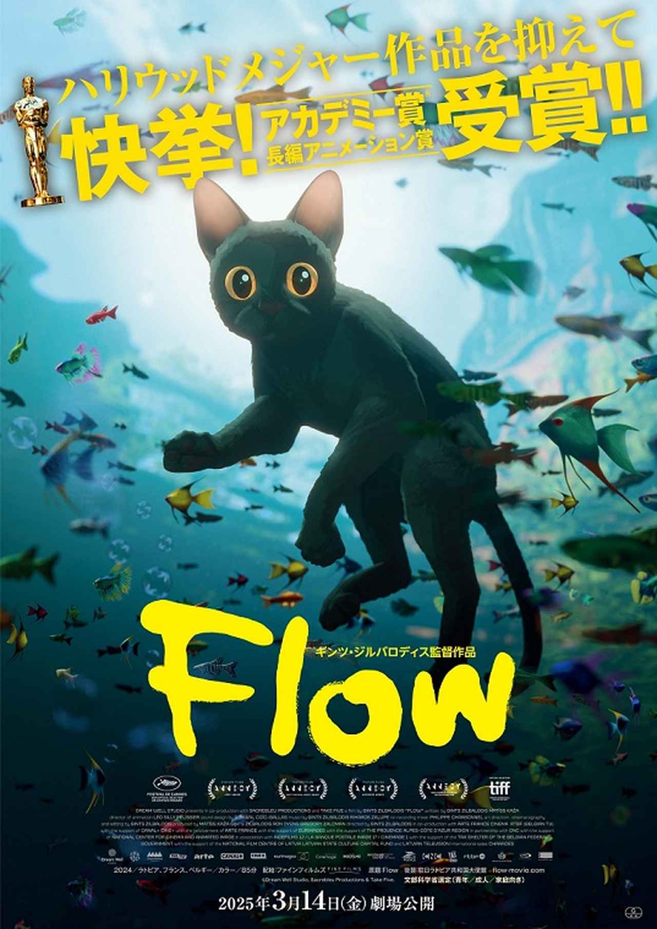 アカデミー賞制覇の話題作『Flow』、3月14日公開！ 監督自ら作曲したスコアも必聴