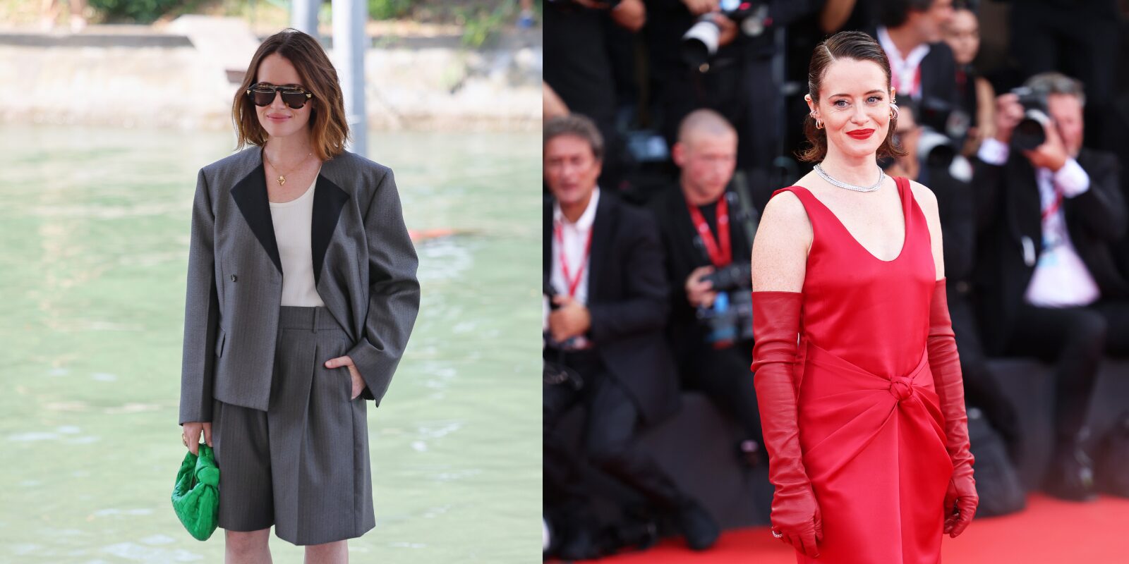 「ボッテガ・ヴェネタ」がヴェネツィア映画祭で再び存在感、クレア・フォイが多彩な装い