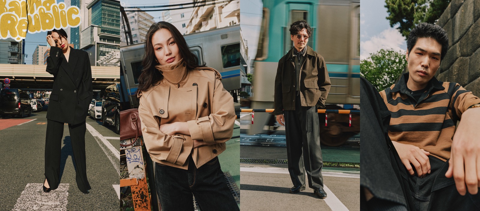 バナナ・リパブリックのFALL 2026グローバルキャンペーン「Tokyo Street Style」に出演する4名のクリエイター