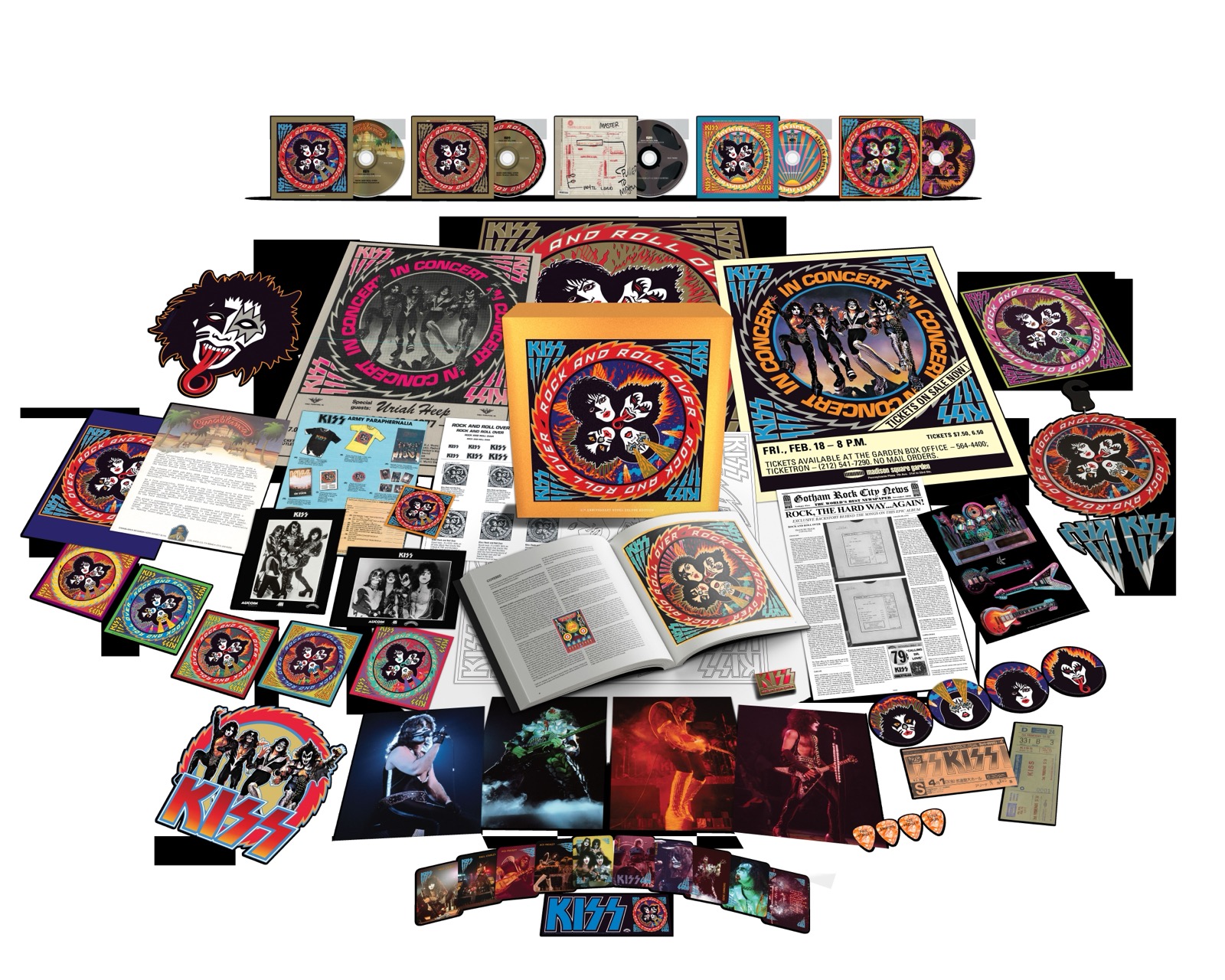 KISS『地獄のロック・ファイアー』50周年記念スーパー・デラックス・エディションの展開図