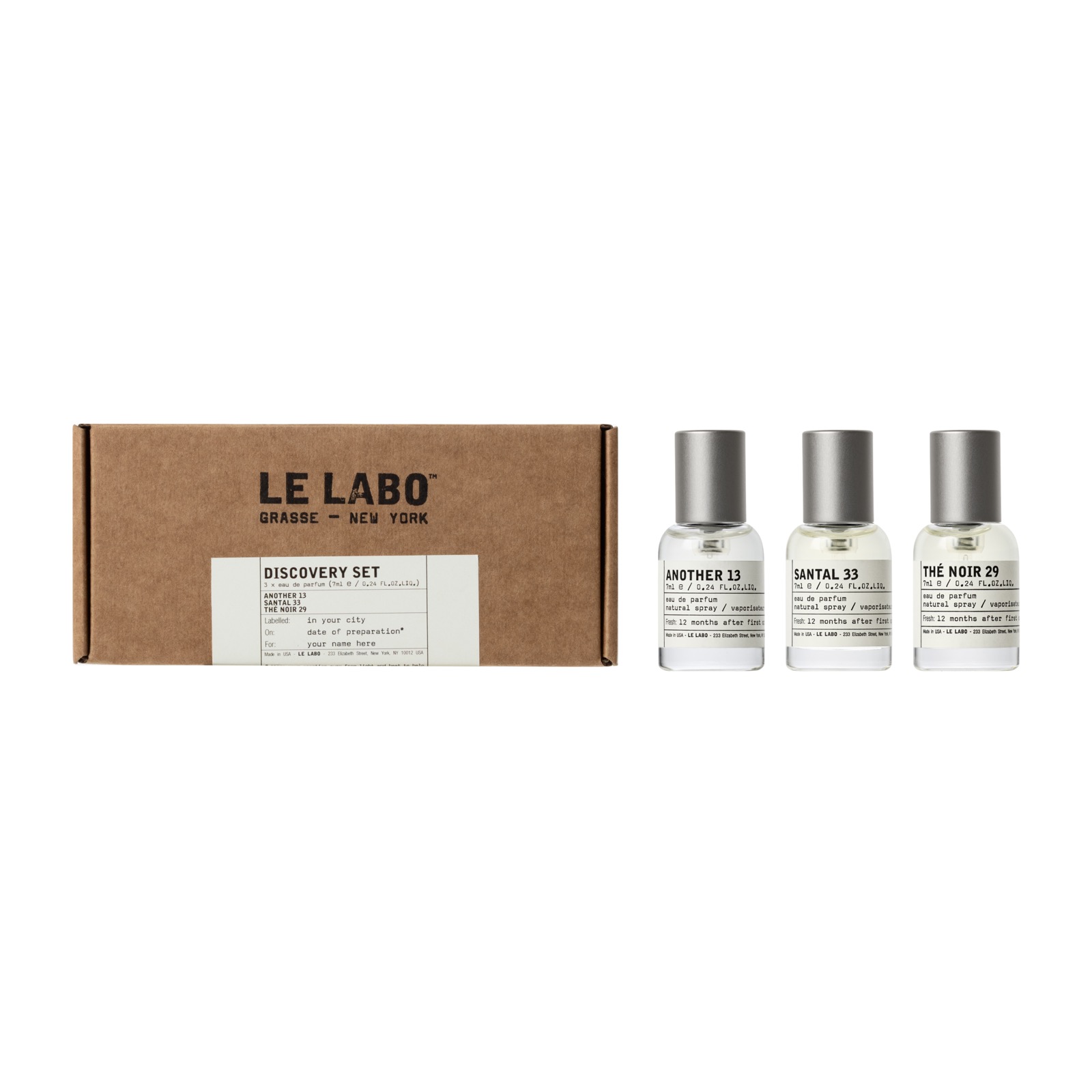 「ホリデー ディスカバリー セット 3X7ML」のボックスとボトル