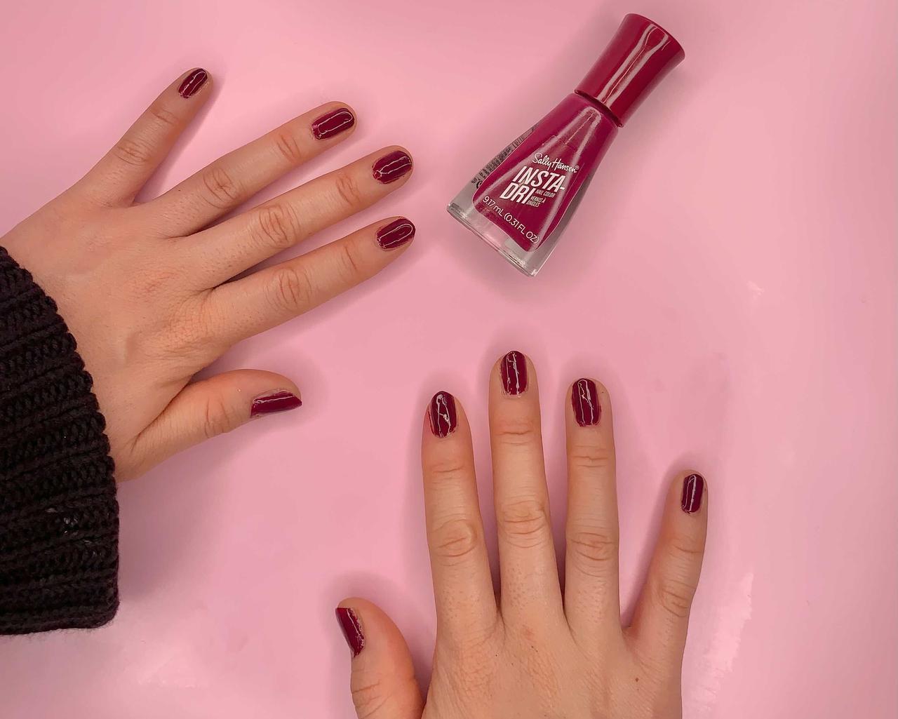 ネイルカラー★255★スモークバイオレット★マニキュア★超速乾★ 60秒で乾く「速乾ネイル」をレビュー！サリーハンセンの春の新色ネイル