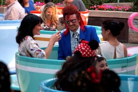 EXCLUSIVE: James Franco celebrates his 38th birthday dressed as David Bowie at Disneyland!
