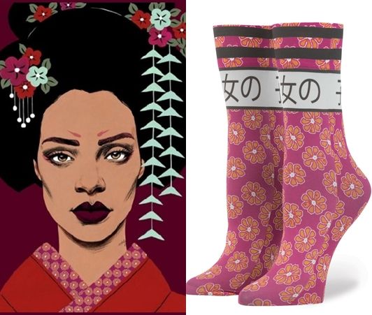 リアーナ　Rihanna　スタンス　Stance　靴下　ソック　日本語　デザイン　可愛い　着物