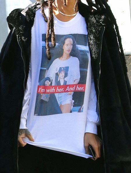 リアーナ Rihanna  アメリカ大統領選挙 ヒラリー・クリントン 応援 支持 プリントTシャツ プリントスウェット