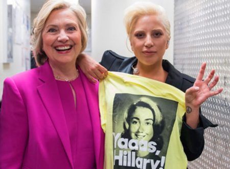 レディー・ガガ Lady Gaga ヒラリー・クリントン 大統領候補
