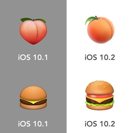 iPhone 絵文字 桃 ハンバーガー