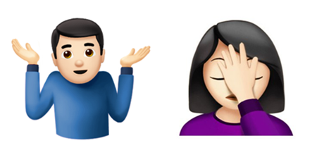 iPhone　絵文字　がっかり　わからない