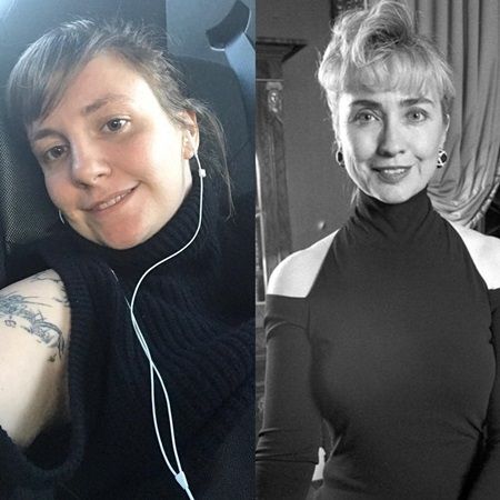 レナ・ダナム　ヒラリー・クリントン　アメリカ大統領選　Lena Dunham Hillary Clinton Girls