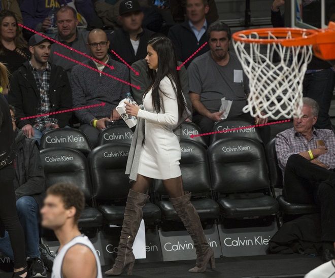 ヴィクトリアズ・シークレット・エンジェル アドリアナ・リマ NBA試合観戦