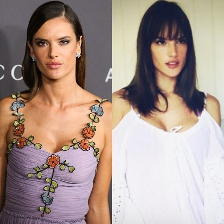 アレッサンドラ・アンブロジオ Alessandra Ambrosio 前髪 ぱっつん ヘアチェンジ イメージチェンジ イメチェン 前髪アリナシ ビフォーアフター