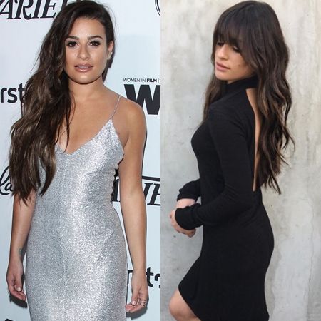 リア・ミシェル Lea Michele 前髪 ぱっつん ヘアチェンジ イメージチェンジ イメチェン 前髪アリナシ ビフォーアフター