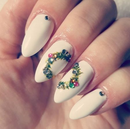 クリスマスネイル Christmas Nail 今からでも間に合う 簡単 ネイル 冬仕様 ネイルアート デザイン リース 海外